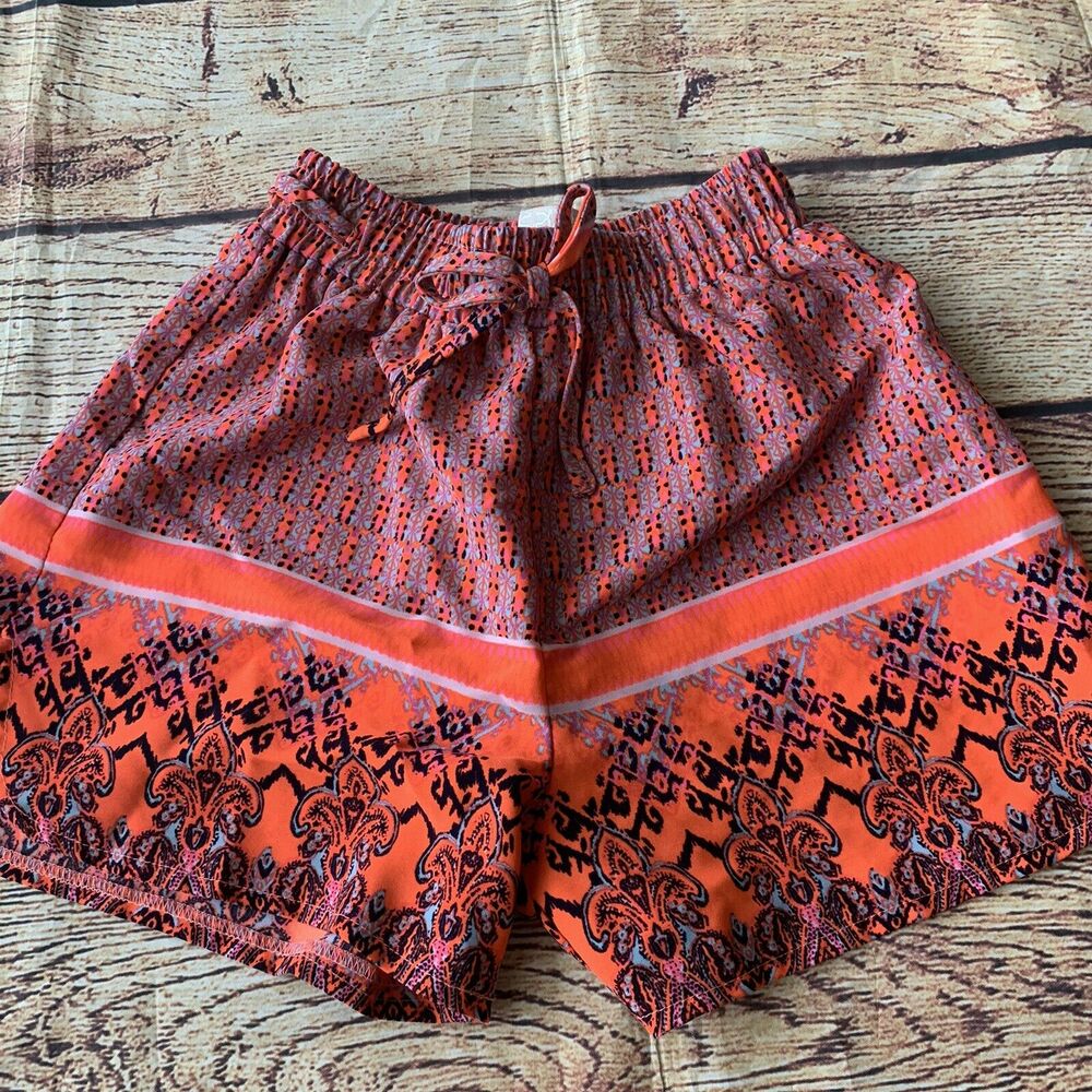GB Girls Elastic Printed Multicolor Shorts Kid’s Size 6X